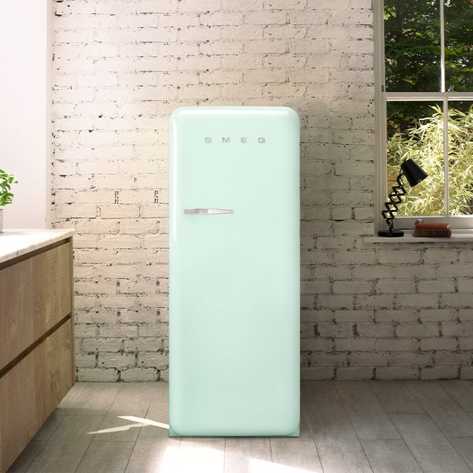 green smeg fridge