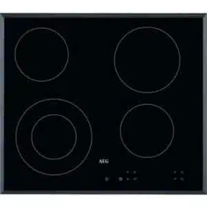 AEG 60cm Built-in Ceramic Hob 4 Zones with Touch Control Frameless, Black