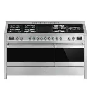 Smeg 150cm Opera Freestanding Cooker with Gas Hob 7 Burners and Electric Grill and 2 Electric Oven, Stainless Steel