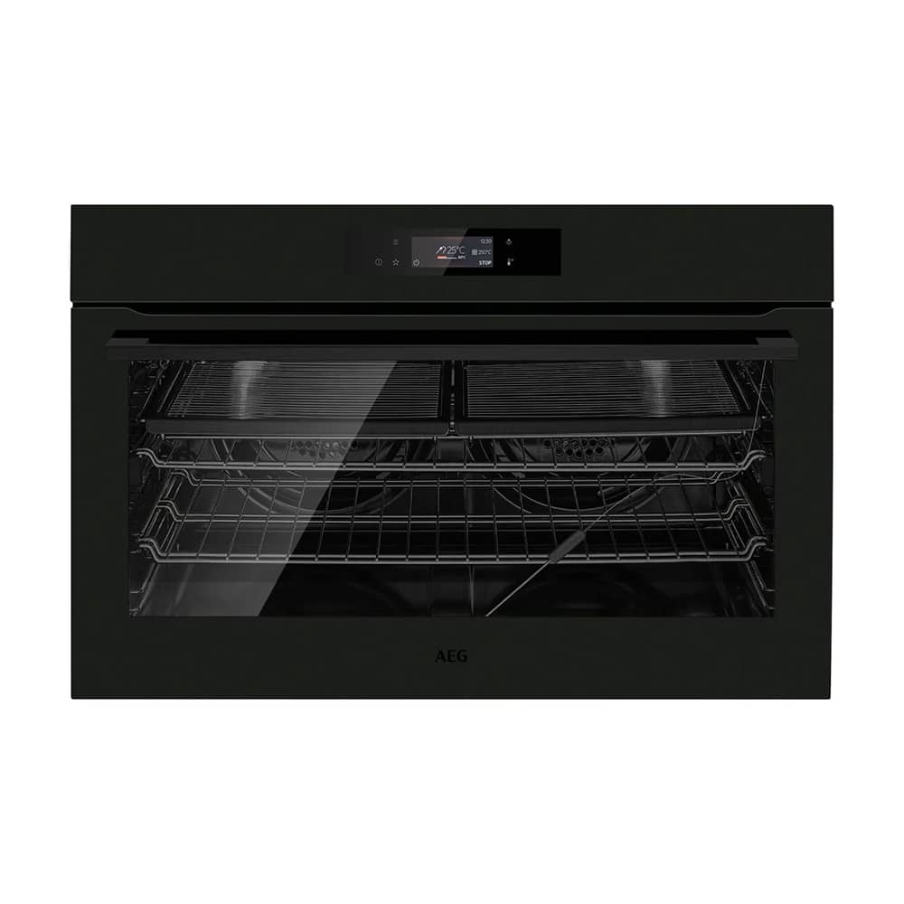 307-AEG-BEK75891PT-01 AEG 90cm multifunction Built-in oven, Matt Black - Image 1